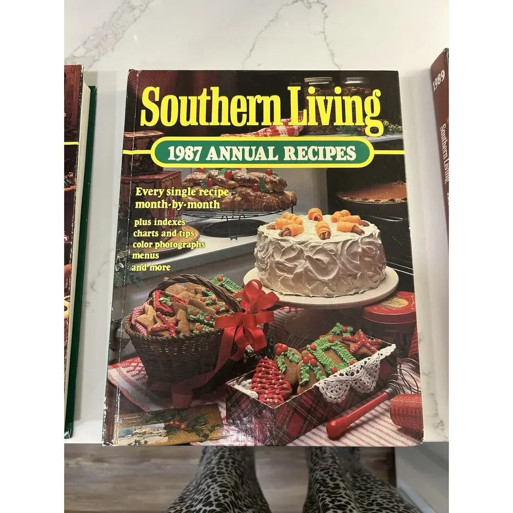 Lot of 3 Southern Living Annual Recipes 1983 1985 1987 1989 Hardcover‎ Cook Book